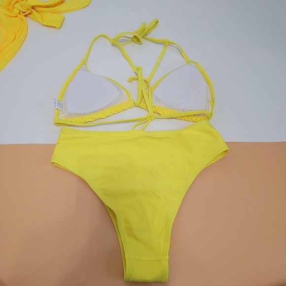 Womens 3 Piece Swimsuits Sexy Maxi Bikini Set with Sarongs Cover Ups Small NWOT - Picture 11 of 11